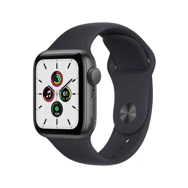 Apple Watch SE (1st Gen) GPS, 40mm Space Gray Aluminum Case with Midnight Sport Band - Regular cipads freeads