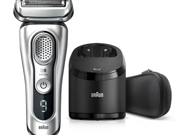 Braun Series 9 9370cc Wet Dry Mens Electric Shaver with Clean Station cipads freeads