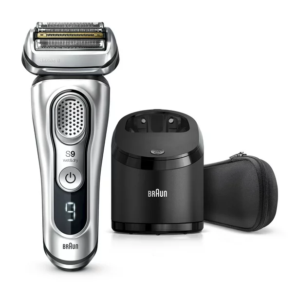 Braun Series 9 9370cc Wet Dry Mens Electric Shaver with Clean Station cipads freeads