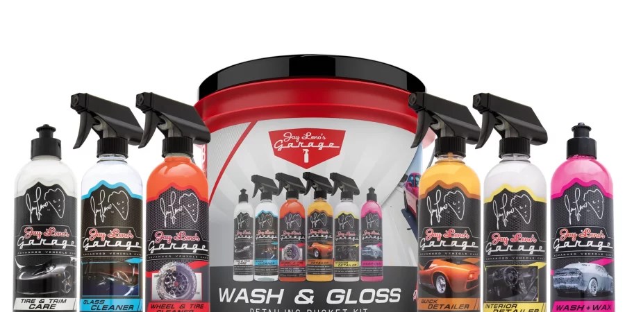 Jay-Lenos-Garage-Wash-Gloss-8-Piece-Detailing-Bucket-Kit-Wash-Clean-Protect-cipads-freeads