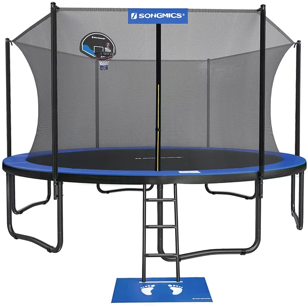 SONGMICS Trampoline with Enclosure, 15FT Outdoor Trampoline for Kids cipads freeads