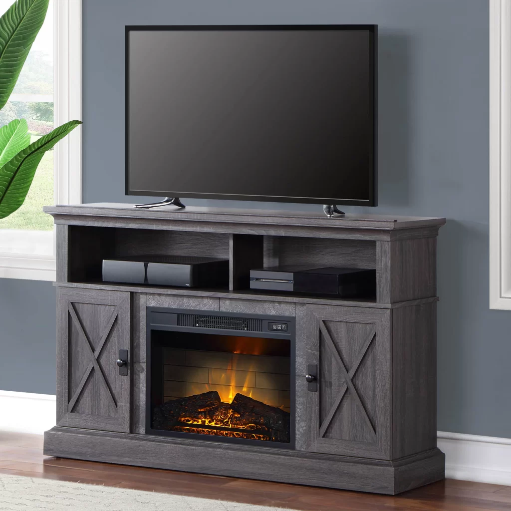 Kellum Media Fireplace Console for TVs up to 65”, 54" Stand, Gray At Walmart.com cipads freeads
