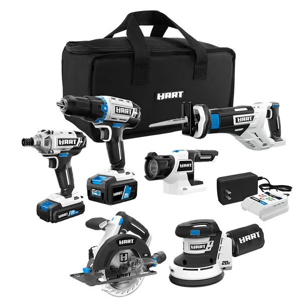 HART 20-Volt Cordless 4-Tool Combo Kit (2) 1.5Ah Lithium-Ion Batteries At your Local Walmart Or Online cipads freeads