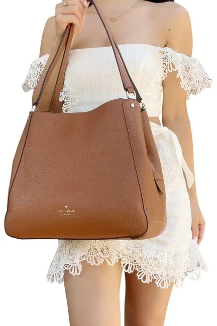 Kate Spade Leila Medium Gingerbread Leather Triple Compartment Satchel Handbag Product Review From Walmart cipads freeads