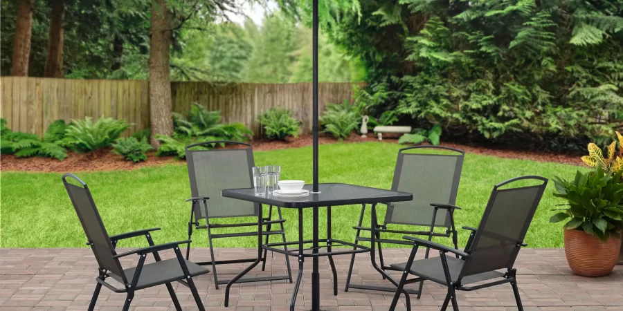 Mainstays Albany Lane 6 Piece Outdoor Patio Dining Set, Grey cipads freeads