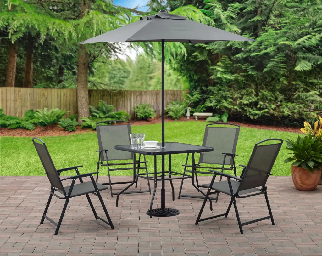 Mainstays Albany Lane 6 Piece Outdoor Patio Dining Set, Grey Product Review From Walmart