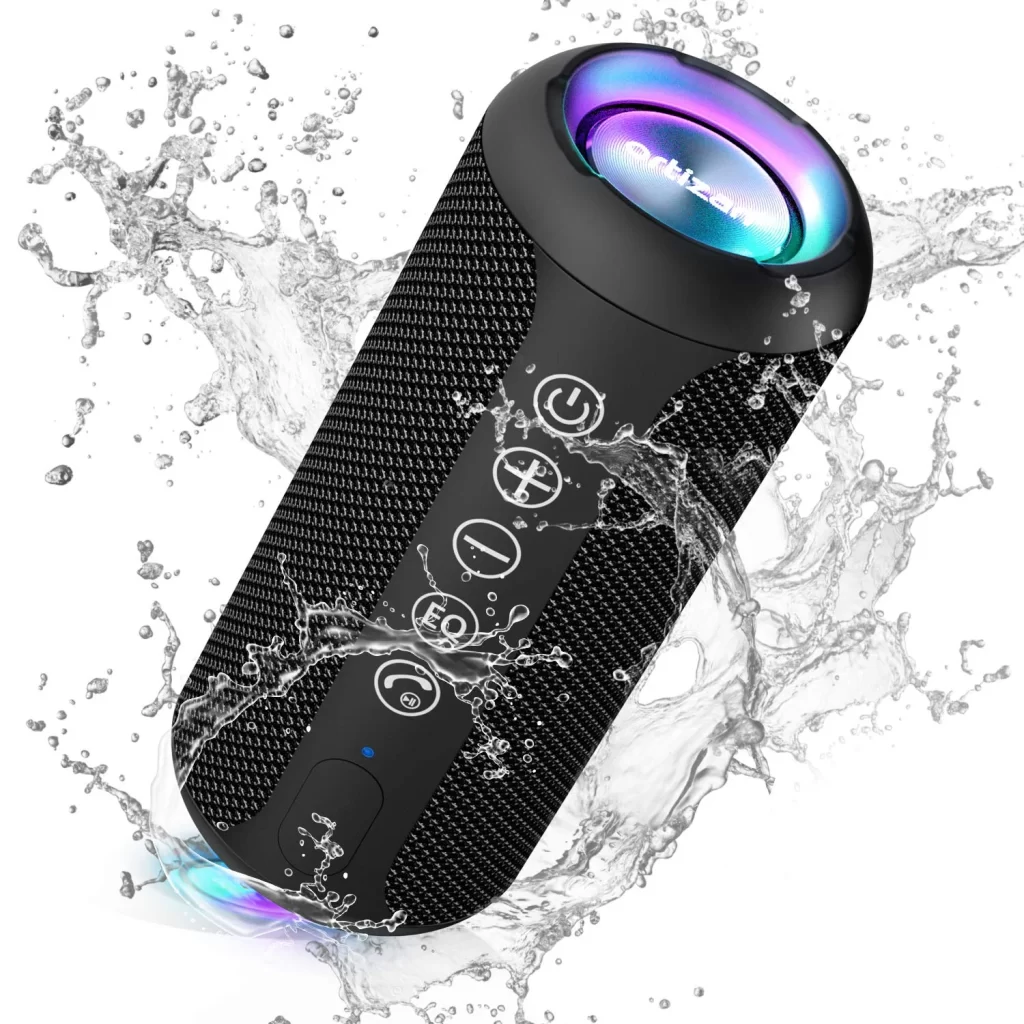 Ortizan Portable IPX7 Waterproof Wireless Bluetooth Speaker with 24W Loud Stereo Sound, 30H Playtime, Black cipads freeads