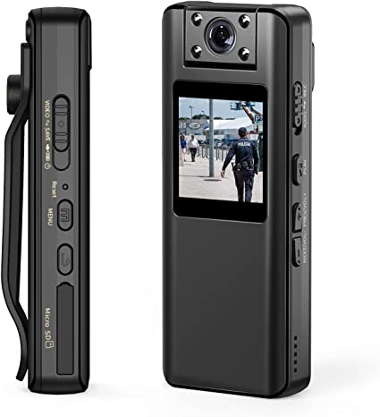 BOBLOV A22 64 32GB Body Camera, Support 8-10Hours Recording,180 Rotatable Lens, 1080PHD BodyCam with OLED Screen to Playback, Camcorder with Audio for Walking, Delivery Pizza, Daily Proof 64GB cipads freeads