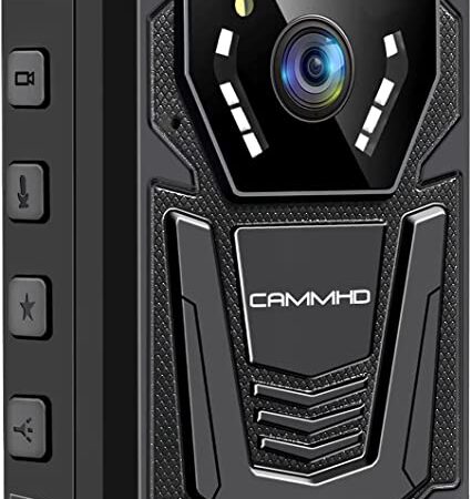 CAMMHD F6-64GB 4K Body Camera, 3400mAh Battery Work 12-14Hours,Waterproof IP 68 Body Cameras with Audio and Video Recording H.265 Video Code Police Body Cam for Law Enforcement cipads freeads