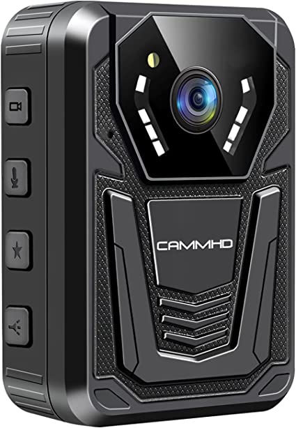 CAMMHD F6-64GB 4K Body Camera, 3400mAh Battery Work 12-14Hours,Waterproof IP 68 Body Cameras with Audio and Video Recording H.265 Video Code Police Body Cam for Law Enforcement cipads freeads