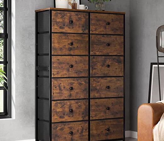 EnHomee-Tall-Dressers-for-Bedroom-12-Drawer-Dresser-with-Wooden-Top-and-Metal-Frame-Fabric-Dresser-Chest-of-Drawers-for-Bedroom-Closet-Living-Room-Rustic-Brown-11.8-D-34.7-W-52.4-H-cipads-freeads