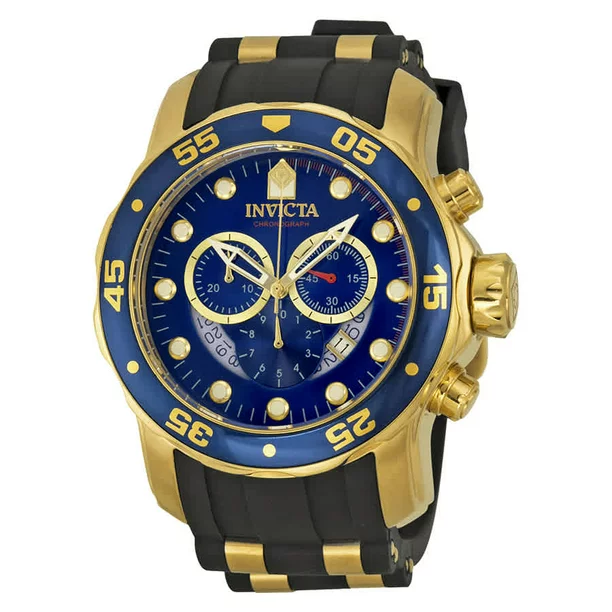 Invicta Pro Diver Chronograph Blue Dial Black Rubber Men's Watch 6983 cipads freeads