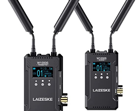 LAIZESKE W1000S Wireless Video Transmission System Dual HDMI SDI 1000FT Transmission Range 0.08S Low Lantency Real Time APP Monitoring cipads freeads