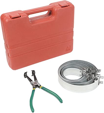 MOTOCOCHE Auto Piston Ring Compressor Set with Pliers and 14 Bands (62-145mm/2.44-5.71in), Removal Tool Kit for Repair Cars Trucks Engine cipads freeads