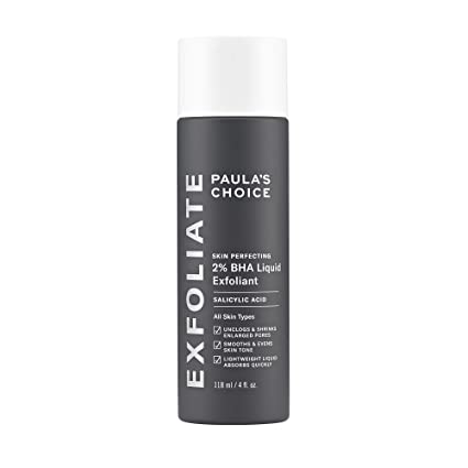 Paulas Choice--SKIN PERFECTING 2% BHA Liquid Salicylic Acid Exfoliant--Facial Exfoliant for Blackheads, Enlarged Pores, Wrinkles & Fine Lines, 4 oz Bottle cipads freeads