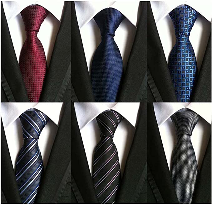 WeiShang Lot 6 PCS Classic Men's Silk Tie Necktie Woven JACQUARD Neck Ties cipads freeads