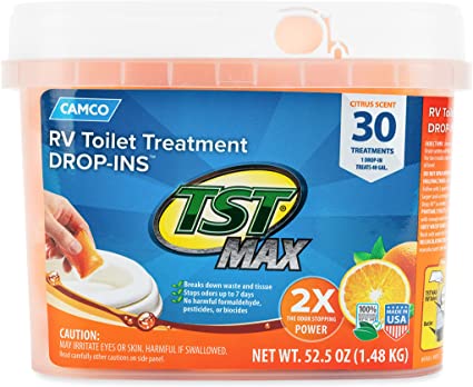 Camco-TST-MAX-RV-Toilet-Treatment-Drop-INs-Control-Unwanted-Odors-and-Break-Down-Waste-and-Tissue-Septic-Tank-Safe-cipads-freeads