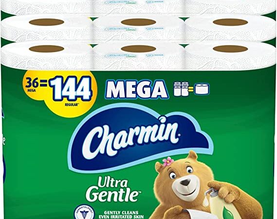 Charmin Ultra Gentle Toilet Paper, 36 Mega Rolls = 144 Regular Rolls cipads freeads