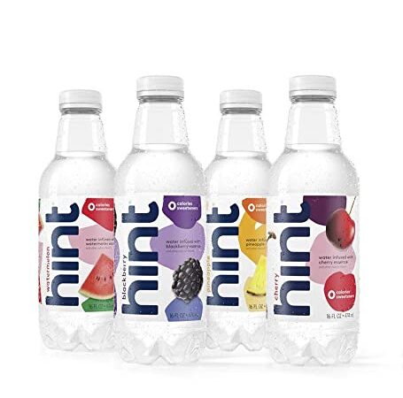 Hint Water Best Sellers Pack Pack of 12, 16 Ounce Bottles, 3 Bottles Each of Watermelon, Blackberry, Cherry, and Pineapple, Zero Calories, Zero Sugar and Zero Sweeteners cipads freeads