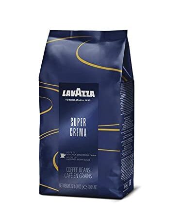 Lavazza Super Crema Whole Bean Coffee Blend, light-Medium Espresso Roast, 2.2 Pound (Pack of 1) ,Premium Quality, Aromatic, Mild and creamy cipads freeads