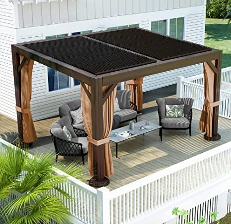 PURPLE-LEAF-Outdoor-Louvered-Pergola-10-×-13-Patio-Hardtop-Gazebo-Sun-Shade-Shelter-Outside-Canopy-with-Metal-Adjustable-Roof-for-Beach-Deck-Backyard-Garden-Curtains-and-Netting-Included-cipads-freeads