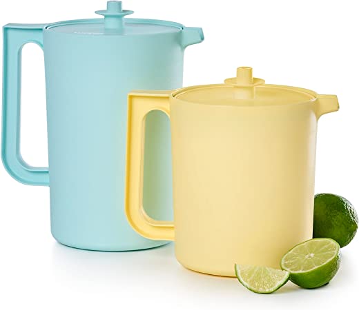 Tupperware-Heritage-Pitcher-Set-in-Vintage-Colors-Dishwasher-Safe-BPA-Free-Set-of-2-cipads-freeads