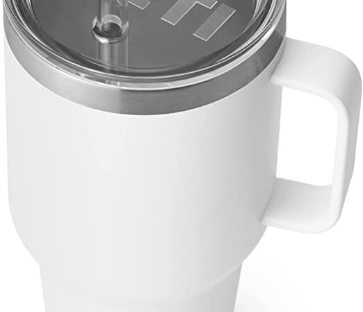 YETI Rambler 35 oz Straw Mug, Vacuum Insulated, Stainless Steel, White cipads freeads