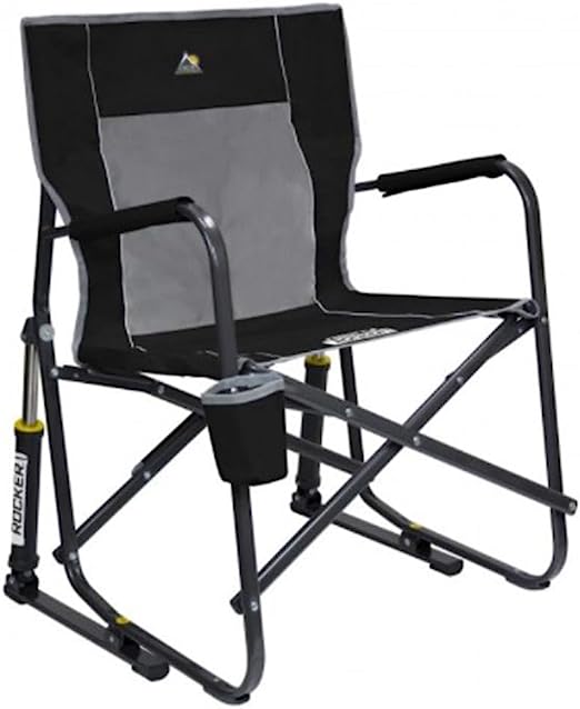 GCI Outdoor Freestyle Rocker Portable Rocking Chair & Outdoor Camping Chair, Black cipads freeads