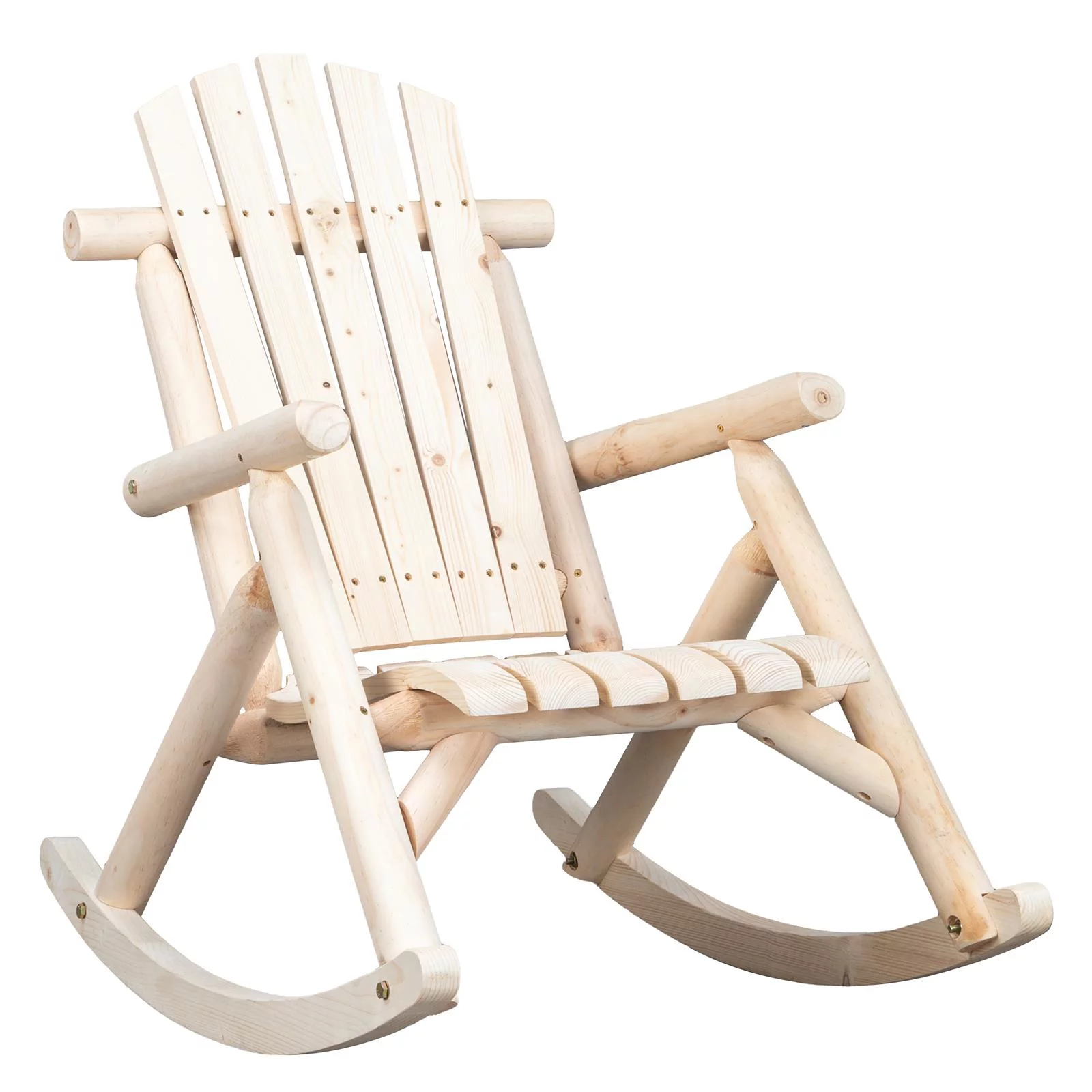 Wood Sea Rocker Ktaxon Outdoor Wooden Rocker Adirondack Seat Wood Log Rocking Chair ...