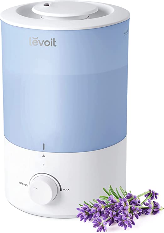 LEVOIT Dual 150 Humidifiers for Bedroom Large Room, 3L Cool Mist Top Fill Essential Oil Diffuser for Baby Nursery and Plants, 360° Nozzle, Quiet Rapid Ultrasonic Humidification for Home, Blue cipads freeads