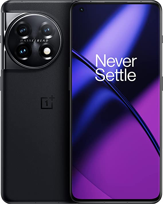 OnePlus 11 5G 8GB RAM+128GB Dual-SIM Titan Black US Factory Unlocked Android Smartphone 5000 mAh battery 80W Fast charging Hasselblad Camera 120Hz Fluid Display 4nm Processor cipads freeads