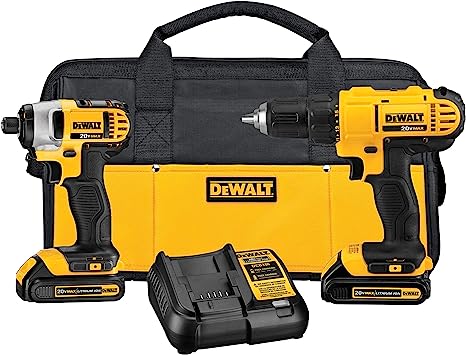 DEWALT-20V-MAX-Cordless-Drill-and-Impact-Driver-Power-Tool-Combo-Kit-with-2-Batteries-and-Charger-Yellow-Black-cipads-freeads