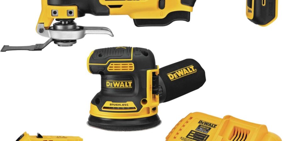 DEWALT-20V-MAX-Orbital-Sander-and-Oscillating-Tool-Cordless-Woodworking-2-Tool-Set-with-5ah-Battery-and-Charger-cipads-freeads