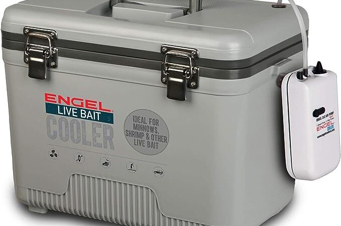 Engel-7.5qt-Live-Bait-Cooler-Box-with-2nd-Gen-2-Speed-Portable-Aerator-Pump.-Fishing-Bait-Station-and-Minnow-Bucket-for-Shrimp-Minnows-and-Other-Live-Bait-ENGLBC7-N-cipads-freeads