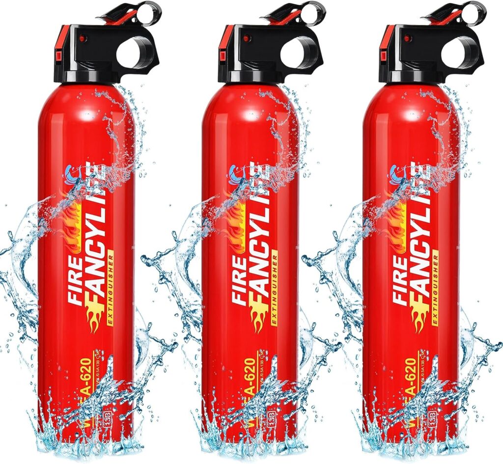 FancyLife Fire Extinguisher for Home Kitchen Car Vehicle, Non-Toxic Water-Based Fire Extinguishers for House with Mounting Bracket, Portable Small A B C K Fire Extinguisher cipads freeads