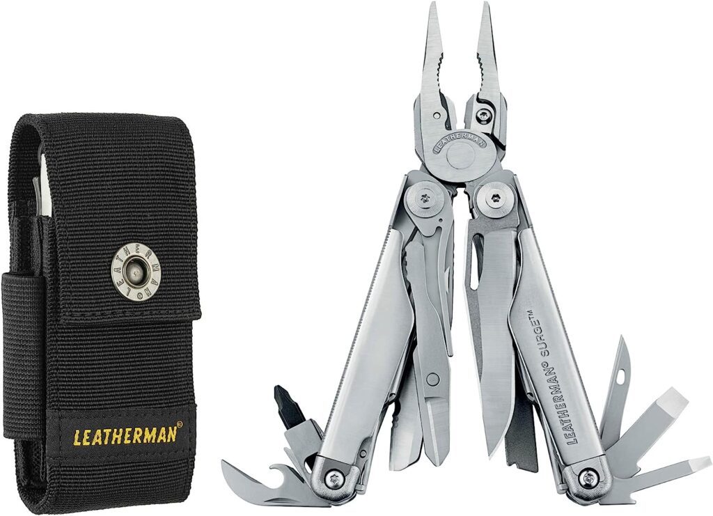 LEATHERMAN-Surge-Heavy-Duty-Multitool-with-Premium-Replaceable-Wire-Cutters-and-Spring-Action-Scissors-Stainless-Steel-with-Premium-Nylon-Sheath-cipads-freeads