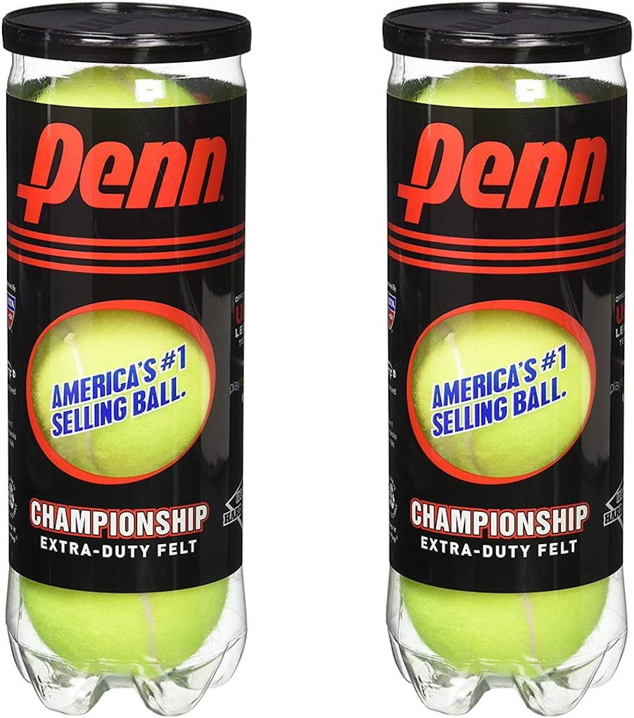 Penn Championship Tennis Balls - Extra Duty Felt Pressurized Tennis Balls - (2 Cans, 6 Balls) cipads freeads