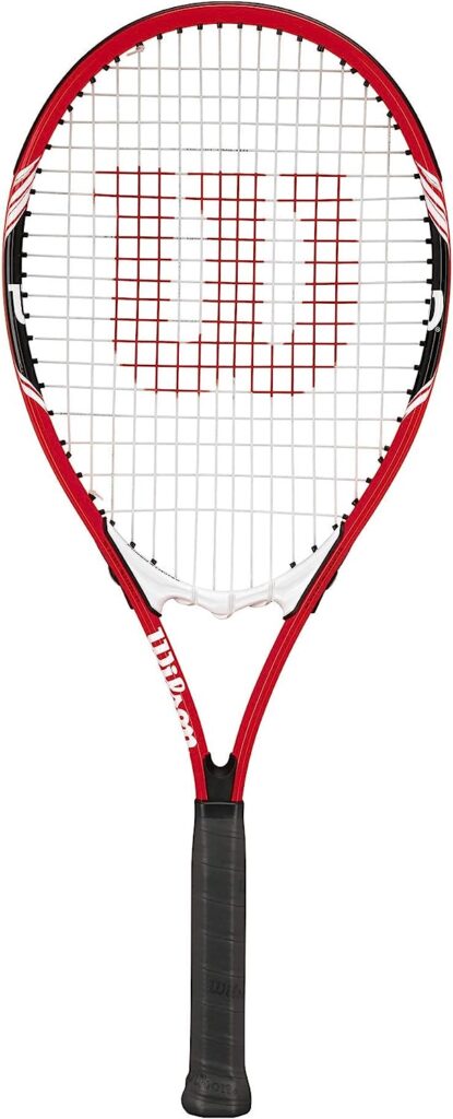 Wilson Federer Adult Recreational Tennis Racket - Grip Size 3 - 4 3 8 , Red White Black cipads freeads