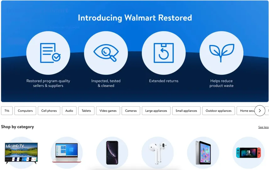 what is walmart restored? cipads freeads