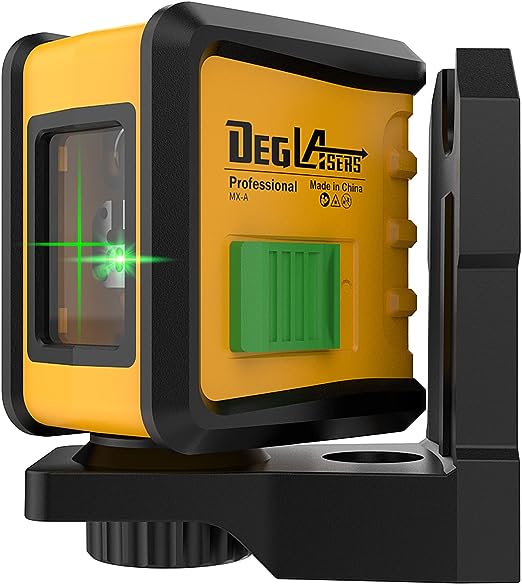 Self Leveling Laser Level, DEGLASERS 100ft Green Cross Line Laser Level,3 Brightness Adjustment,Manual Self leveling and Pulse Mode,IP54 Waterproof,Battery and Carrying Bag Included cipads freeads