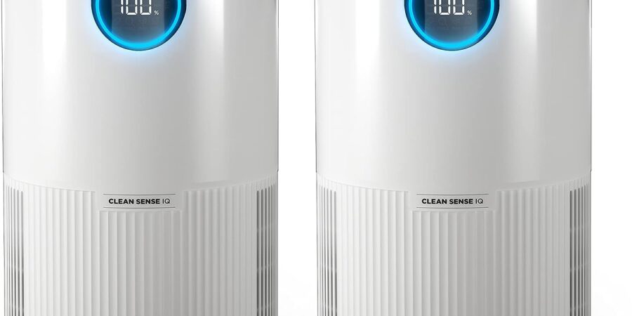 Shark-HP102PK2-Clean-Sense-Air-Purifier-for-Home-Allergies-2-Pack-HEPA-Filter-500-Sq-Ft-Small-Room-Bedroom-Office-Captures-99.98-of-Particles-Dust-Smoke-Allergens-Portable-Desktop-White-cipads-freeads