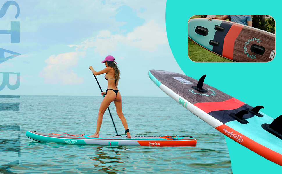 Niphean Inflatable Stand Up Paddle Board with Balanced Wing Design and Durable SUP Accessories, 11’ Stable Inflatable Paddle Boards for Adults & Youth of All Skill Levels cipads freeads