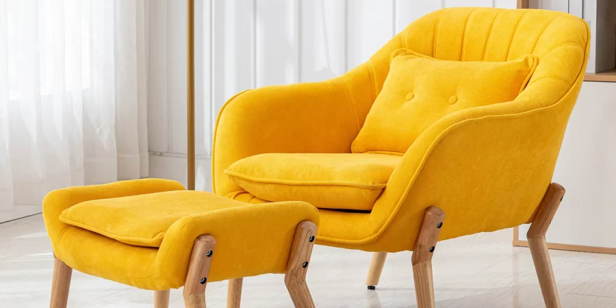 Guyou-Linen-Accent-Chair-and-Ottoman-Set-Modern-Curved-Backrest-Lounge-Armchair-with-Pillow-for-Living-Room-Bedroom-Yellow-cipads-freeads