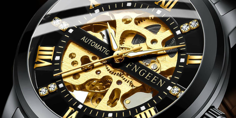 Luxury-Mens-Stainless-Steel-Gold-Tone-Skeleton-Automatic-Mechanical-Wrist-Watch-cipads-freeads