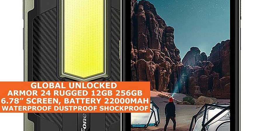 ULEFONE ARMOR 24 RUGGED 12gb 256gb Waterproof 6.78 Face Unlock NFC Android 13 cipads freeads