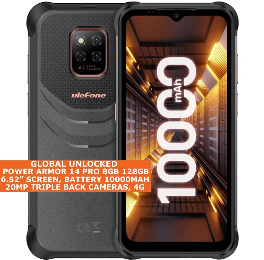 ULEFONE POWER ARMOR 14 PRO RUGGED 8gb 128gb Waterproof 6.52" Face Id Android 12 Product Review On Ebay.com cipads freeads