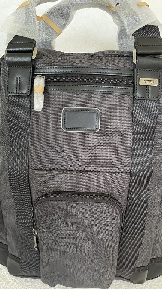New TUMI Brichman Tote Gray / Black Adjustable Straps Laptop Business Backpack Product Review Ebay.com cipads freeads