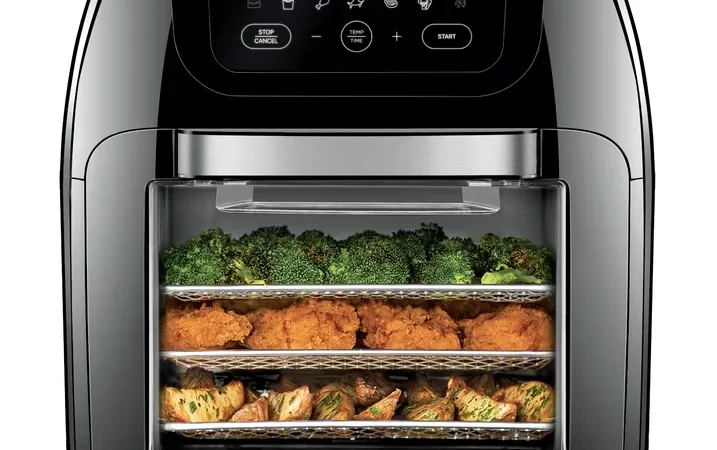 Chefman-Multifunctional-Digital-10-Qt.-Air-Fryer-Rotisserie-Fry-Roast-Bake-17-Presets-Black-New-cipads-freeads