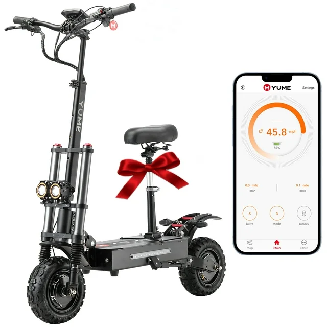 M YUME SCOOTER Y11+ Dual Motors 6000W 50 Miles Long Range and 50 mph Fastest Electric Scooter for Adults At Walmart.com cipads freeads