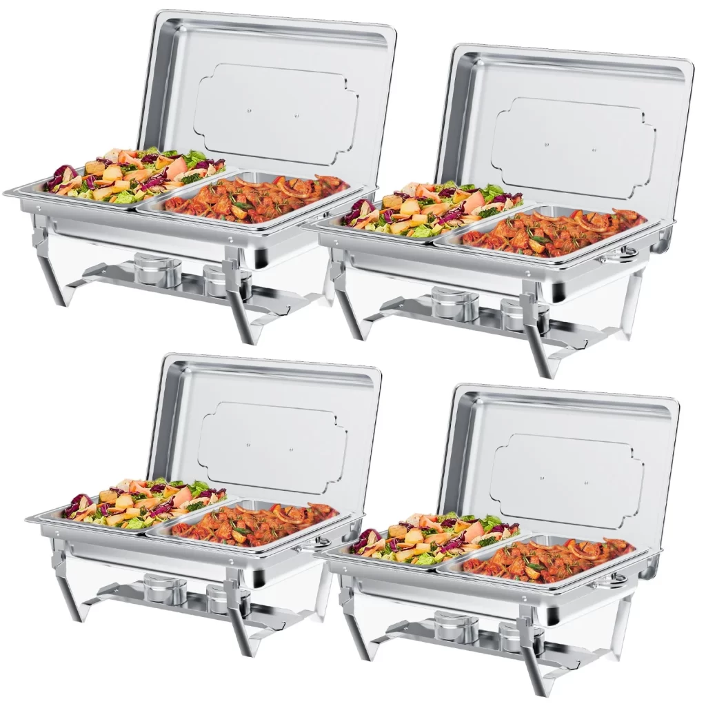 Chafing Dish Buffet Set 4 Pack, TINANA 8 QT Stainless Steel Chafing Dishes 2 Compartment for Buffet, Chafers and Buffet Warmers Sets At Walmart.com Near Boston, MA cipads freeads